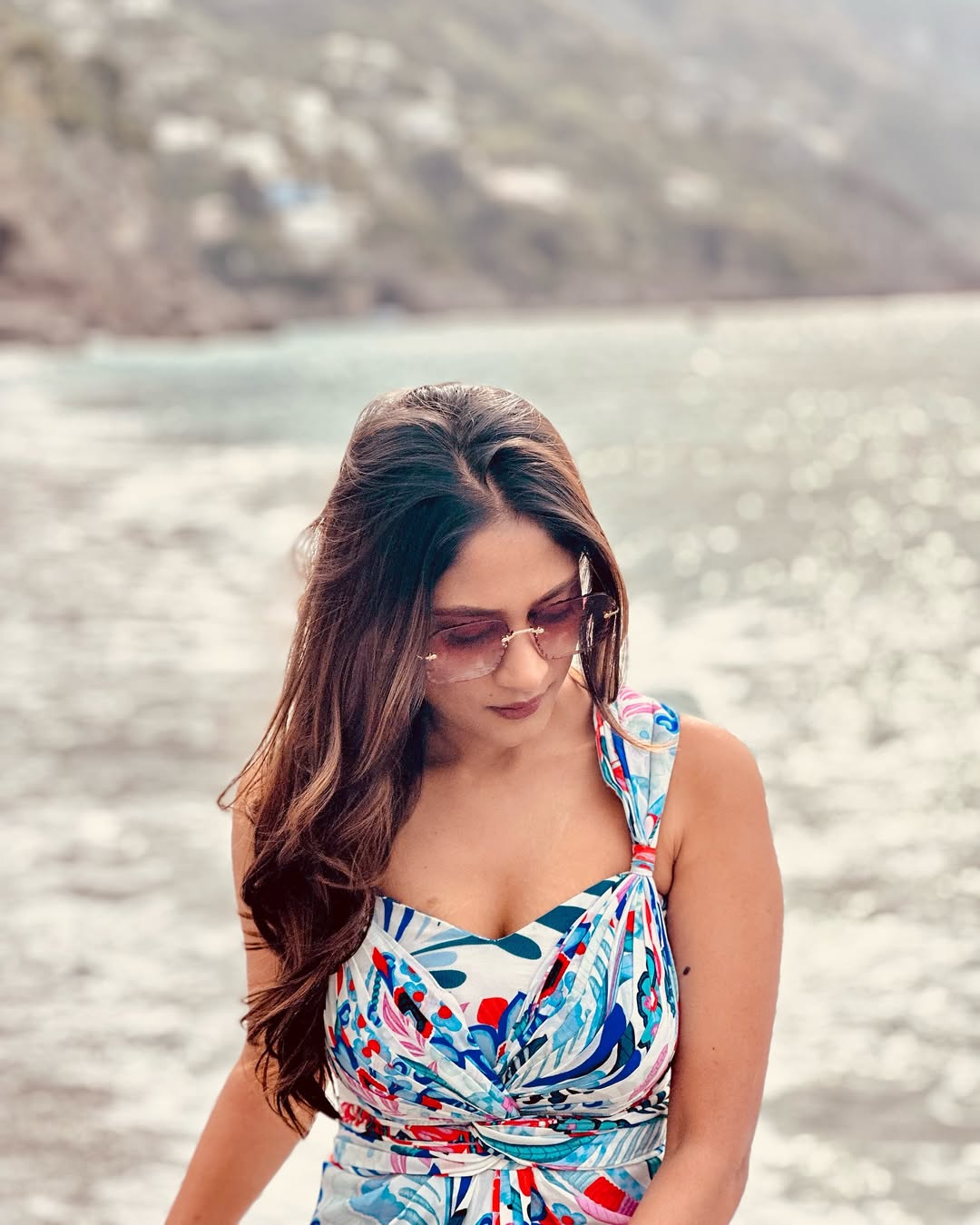 The Amalfian Dress styled for beachside travel and summer getaways