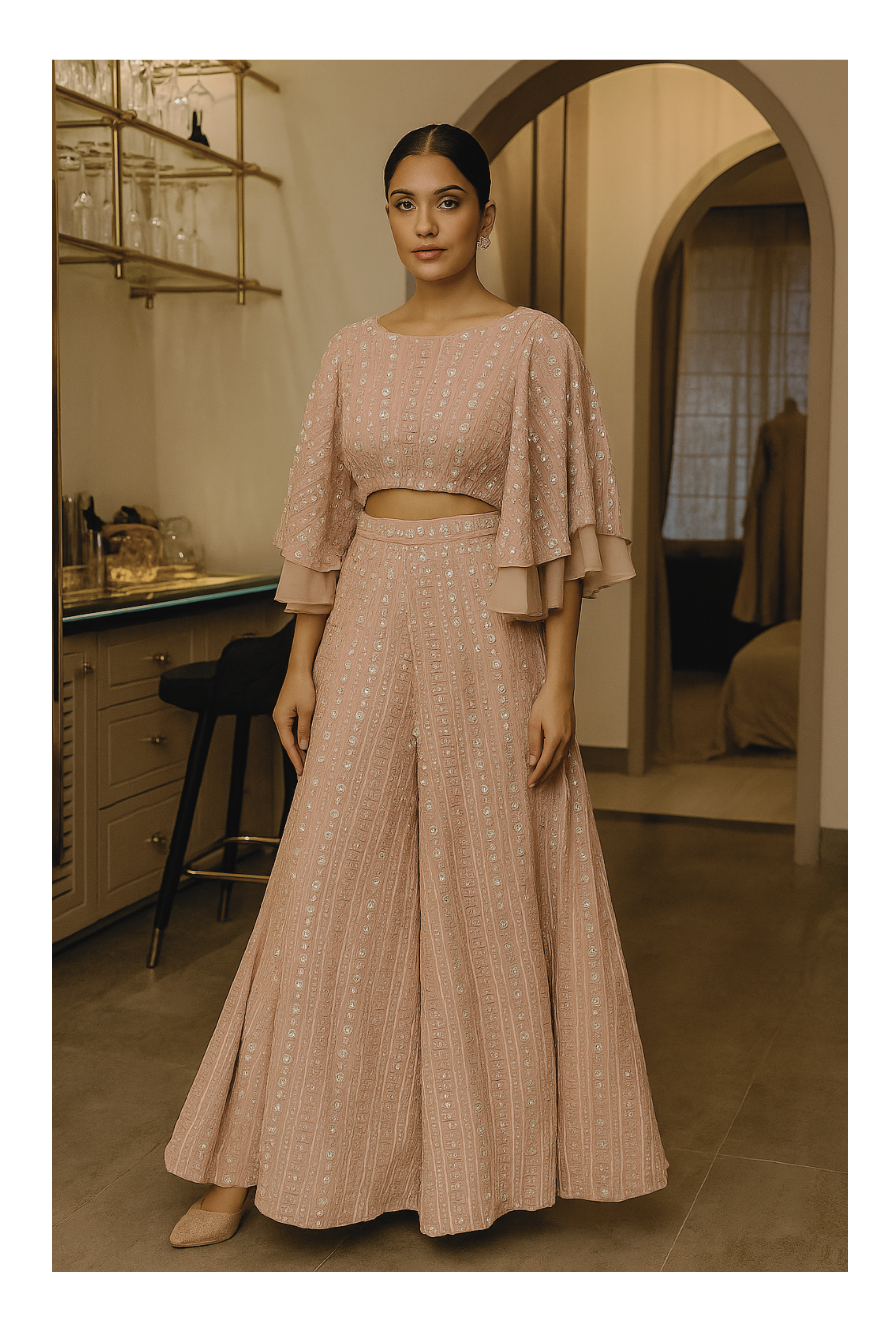 Blush Pink Sequin Coord Set
